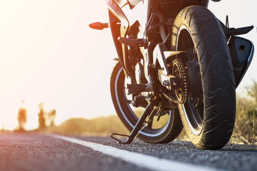 sideview of parked motorcycle with affordable insurance